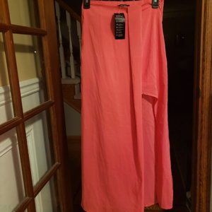 NWT ABODY mini skirt with maxi overlay skirt sz small